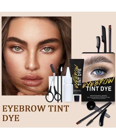 Reddhoon Eyebrow Tint Dye Kit Long Lasting Brow Dye Cream for Eyebrow Tinting Semi Permanent Eyebrow Dye Kit with Brush Makeup Tools for Professional and Beginner 02# Maroon - Buy Online on SooperMarket.com