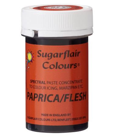 Sugarflair Paprika/Flesh Spectral Food Colouring Paste Highly Concentrated for Use with Sugar Pastes Buttercream Royal Icing or Cake Mix Vibrant Colour Dye - 25g