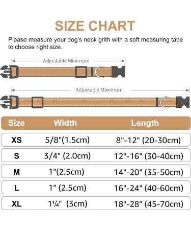 Joytale Reflective Dog Collar for Puppies - XS Brown | Premium Quality Pack of 1 - Buy Online on SooperMarket.com