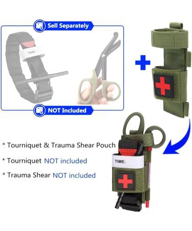Yoncono Tactical Tourniquet Holder - Portable Military First Aid Equipment & Storage Bag for Trauma Scissors - #2 Army Green - Buy Online on SooperMarket.com