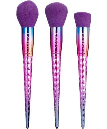 Makeup Brush Set 10pc LaRoc - Make Up Brushes for Blusher Foundation Brush Concealer Brush Eyeliner Eyeshadow Cream & Liquid Make Up Anti-Shedding Bristles - Rainbow Effect - Buy Online on SooperMarket.com
