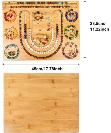 Enrichoice Bamboo Beading Board for Jewelry Making - Beading Mats Tray for Bracelets & Necklaces Design - Buy Online on SooperMarket.com