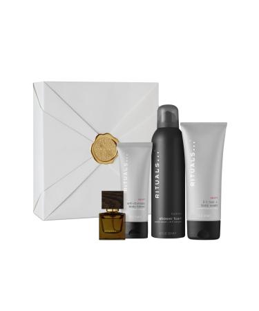 RITUALS Homme Invigorating Gift Set - Foaming Shower Gel  2-in-1 Shampoo & Body Wash  Anti-Dryness Lotion & L'Essentiel Eau de Parfum - Medium