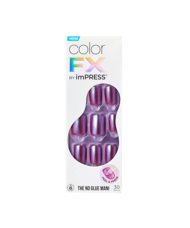 Buy KISS imPRESS No Glue Mani Press-On Nails - Dark Purple Squoval Shape - 30 Nails Included - Perfect for Easy Home Manicure - Buy Online on SooperMarket.com