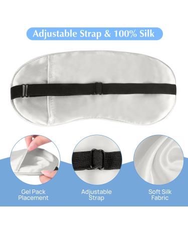 ASpaces Cooling Eye Mask with Reusable Gel Bead Packs - Pearl Gray - Buy Online on SooperMarket.com
