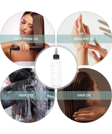 KVBUCC 8-pack 30/60/100/120ml Graduated Bottles With Pointed Mouth Squeeze Bottle Applicator With Cap Transparent Graduated Bottles Suitable For Hair Dye Hair Care Oil - Buy Online on SooperMarket.com