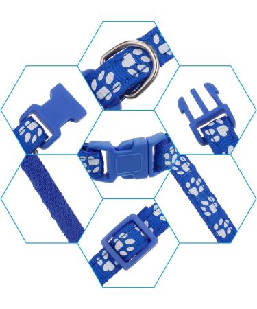 Heyu-Lotus 12-Pack Puppy Collars Paw Print Puppy Whelping Collars Quick Release Buckle Adjustable Leash Pet Safety Collars for Puppies and Cats (M) - Buy Online on SooperMarket.com
