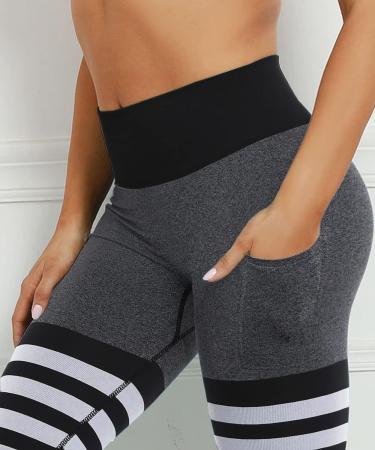 Tylarcer Seamless Scrunch High Waisted Workout Leggings - Grey Small | Butt Lifting, Tummy Control Yoga Pants #461 - Buy Online on SooperMarket.com