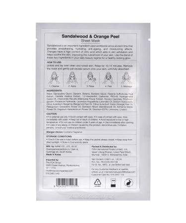 Nykaa Naturals Skin Secrets Bubble Sheet Mask - Hydrating Sandalwood & Orange Facial Mask for Clear Blemish-Free Skin | 0.67 oz - International Shipping Available - Buy Online on SooperMarket.com