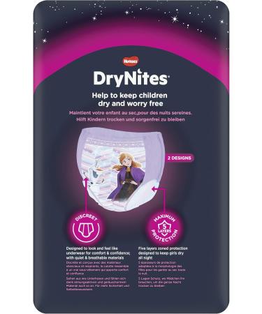 Buy Huggies Drynites Absorbent Night Diapers for Girls (4-7 years 17-30 kg) - Monthly Box of 30 Pants - Comfortable Bedwetting Solution - Buy Online on SooperMarket.com