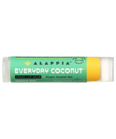 Alaffia, Lip Balm Coconut Mint, 0.15 Ounce