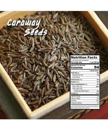 SPICES VILLAGE Caraway Seeds 8 Oz - Kosher Certified, All Natural, Gluten Free, Non GMO - Ideal for Cooking, Baking, Rye Bread, Harissa Seasoning - Resealable Bulk Bag - Buy Online on SooperMarket.com