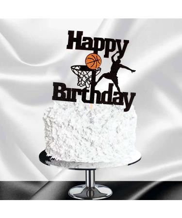 Blumomon Basketball Cake Decoration - 1 Piece Happy Birthday Shield Attachment for Sports Theme Party - Perfect for Young Girls - Buy Online on SooperMarket.com