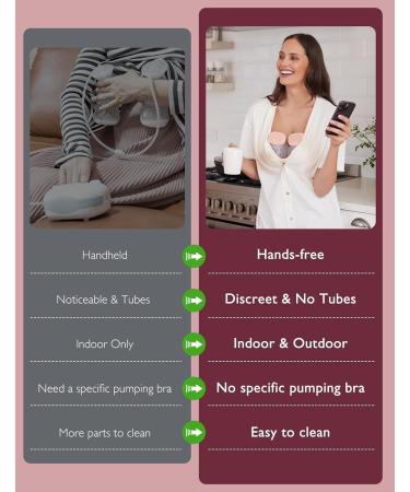 MomcoZy S9 Portable Electric Milk Pump | Free-Handed & Long Battery Life | 2 Modes & 9 Levels | 24mm Pink - Best for Moms - Buy Online on SooperMarket.com