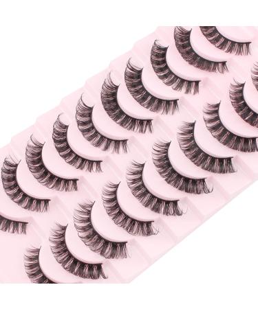 Parriparri Russian Strip Lashes - 10 Pairs Curly False D Curl Volume Lashes - Buy Online on SooperMarket.com