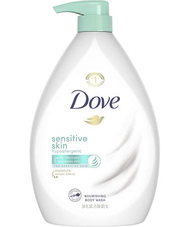 Dove Body Wash Hypoallergenic and Sulfate Free Body Wash Sensitive Skin Effectively Washes Away Bacteria While Nourishing Your Skin 34 oz