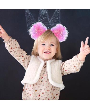 minkissy Pom Pom Headband Pom Pom Head Bopper Pom Party Headband Tinsel Headband Pompom Ball Headband for Women Girls Pink - Buy Online on SooperMarket.com