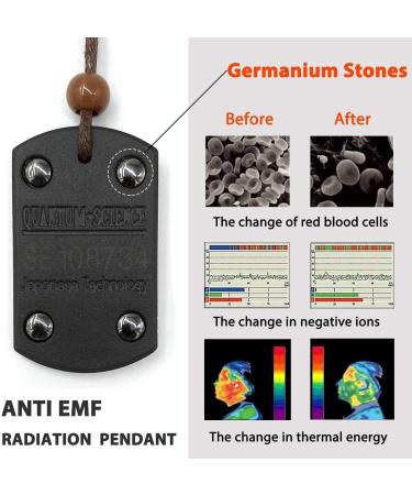Kenntsh Volcanic Rocks Pendant Necklace Anti EMF Radiation Protection Pendant Energy Scalar Quantum Bio Science Negative Ions Black 430140 - Buy Online on SooperMarket.com