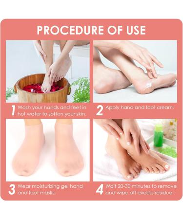 Fluhaw Silicone Moisturizer Socks - 2 Pairs for Soft Smooth Feet | Aloe Slide-Resistant Gel Socks for Dry Cracked Skin & Calluses | Ultimate Foot Care - Buy Online on SooperMarket.com