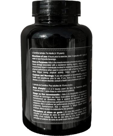 Vegan friendly Carnitine capsules 667mg 180 count to boost muscle recovery repair tissue performance and delay fatigue during physical activity. - Buy Online on SooperMarket.com