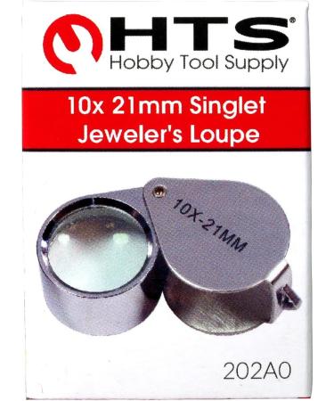 HTS 202A0 10x 21mm Stainless Steel Jeweler's Singlet Loupe - Premium Quality Magnifier - Buy Online on SooperMarket.com