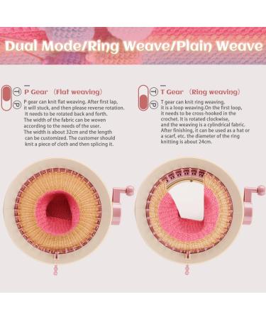 Smart Weaving Loom 32 Needles Knitting Machine Kit for Adults/Child - DIY Hand Knitting Circle Machine - Rotating Double Knitting Machine - Buy Online on SooperMarket.com