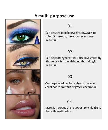 SUMEITANG 25 Colors Eyeliner Pencil Set - Rainbow Metallic Glitter Gel Pen Kit for Waterproof Eye Makeup - Buy Online on SooperMarket.com