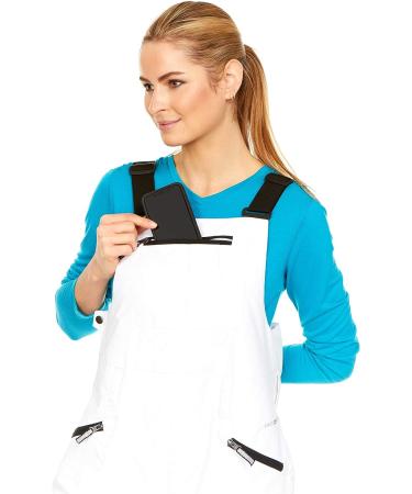 Swiss Alps Women's Water Resistant Ski Bib Pants - Modern Fit, Small, Winter White - Buy Online on SooperMarket.com