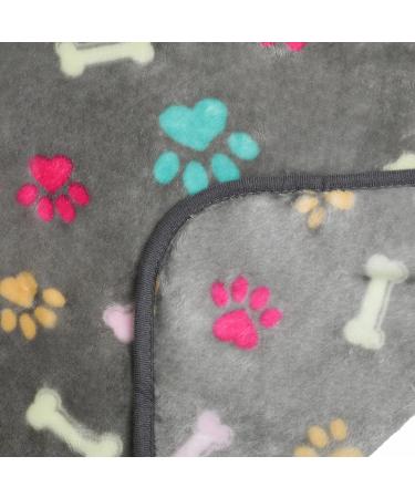 Super Soft Fluffy Fleece Pet Blanket Pack of 3 - Small Paw Design for Dogs, Puppies, and Cats - Buy Online on SooperMarket.com