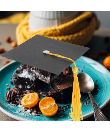 Alipis Graduation Cupcake Toppers 2024 Graduation Cap Cake Topper Class of 2024 Grad Cap Cupcake Pick Congrat Centerpiece Stick for 2024 Graduation Party Cake Decoration Black 30pcs - Buy Online on SooperMarket.com