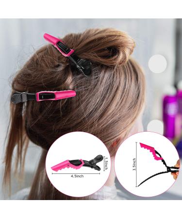 2-Piece Parting Comb & 6-Piece Hair Clip Set for Women - Rat Tail Cutting Comb with Wide & Fine Teeth | Salon Hairdressing Tools - Buy Online on SooperMarket.com