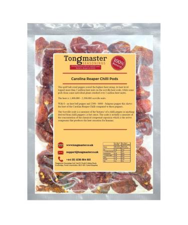 Carolina Reaper Dried Chilli Pods - Worlds Hottest Chilli Pepper - 20g
