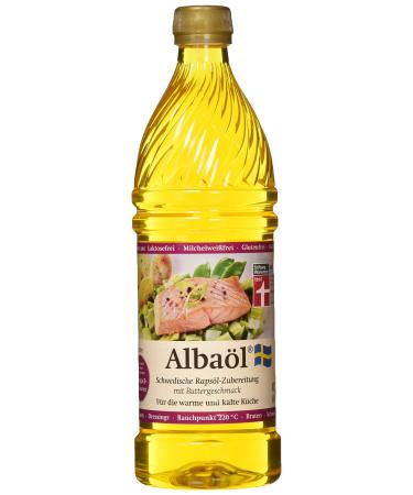 Alba l - Swedish rapeseed oil preparation with butter taste 750ml (1 x 750ml bottle) 750 ml (1 Pack) 1 x Alba l Classic 750 ml single