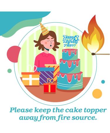 Cake Topper Happy Birthday Cake Topper Personalised Cake Toppers Cake Decorations 11 Colours Glitter Cake Topper for 1st 10th 16th 18th 20th 21st 30th 40th 50th 60th 70th 80th (Champagne Gold) - Buy Online on SooperMarket.com