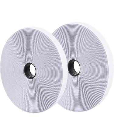 0.75 Inch 82 Feet /25m White Self Adhesive Hook and Loop Tape Sticky Back Fastening Tape  Self-Adhesive Tapes for Stationery and Household Purposes White 3/4in x 82ft