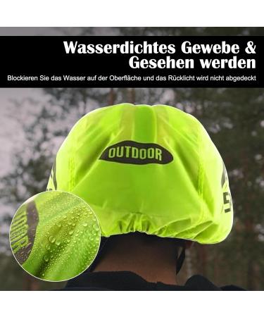 KKVOGMLE Reflective Waterproof Helmet Cover - 2-Piece Rain Protection for Bicycle Helmets | Durable and Reflective Riding Helmet Coating - Buy Online on SooperMarket.com