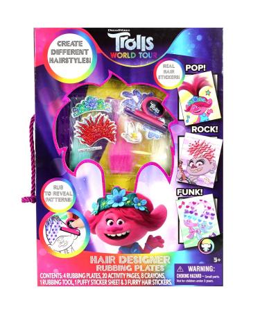 Tara Toys Trolls Hair Designer Rubbing Plates  Multi