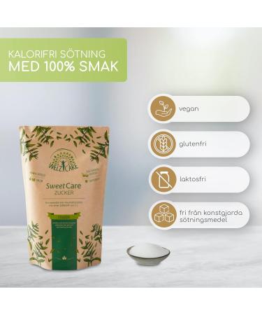 Sweetcare Premium Crystal Sugar - 2 x 1kg Vegan Sugar Substitute No Calories Low Carb with Erythritol & Stevia - Made in Germany - Buy Online on SooperMarket.com