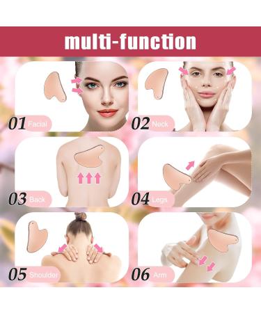 Stainless Steel Gua Sha Tool for Face & Body - Rose Gold Facial Massage Tool | Tighten Skin & Enhance Beauty | Includes Travel Pouch - Buy Online on SooperMarket.com