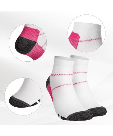 Halinuia 12 Pairs Compression Socks - L/XL Support Stockings for Women & Men | Short Athletic Hiking Jogging & Running Gear - Buy Online on SooperMarket.com