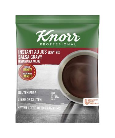 Knorr Professional Instant Au Jus Gravy Mix Gluten Free, No Artificial Flavors or Preservatives, No added MSG, Dairy Free, Colors from Natural Sources, 3.7 oz, Pack of 12