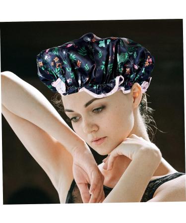 3-Piece FRCOLOR Double-Layer Satin Shower Cap Set for Women - Water-Proof, Breathable & Stylish Hair Protection - Buy Online on SooperMarket.com