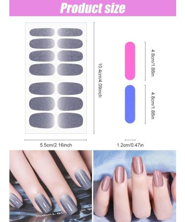 20 Sheets Nail Polish Stickers - Kalolary Full Wraps & Nail Files | Self-Adhesive Gel Nail Strips for Women & Girls - Fast International Shipping - Buy Online on SooperMarket.com