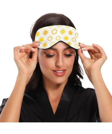 Haskirky Light Blocking Eye Mask | Adjustable Breathable Design for Deep Sleep | Men and Women | Travel, Yoga, Meditation | Yellow Graffiti Design - Buy Online on SooperMarket.com