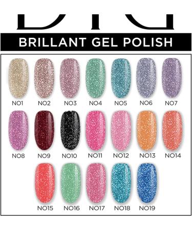 Didier Lab - Premium UV Gel Nail Polish - Brillant No. 15 - Gel Nail Varnish - Nail Art - Long-Lasting High Gloss Wear - Orange Gel Nail Polish - Gel Nails - Glitter Gel Nail Polish - Rich Pigment - Buy Online on SooperMarket.com