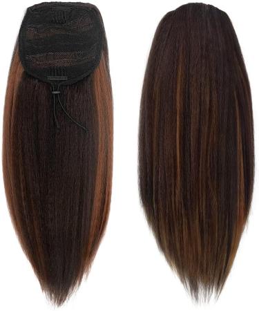Allyreetress Highlight Yaki Drawstring Ponytail Extension for Black Women Kinky Staight Up Down Pony Tail Synthetic Hair Extensions 20 Inches 2 Clip in 20 inches HL4/30 - Buy Online on SooperMarket.com