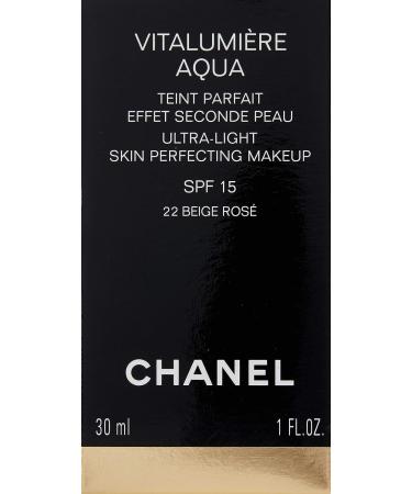 Chanel Vitalumiere Aqua Ultra-Light Skin Perfecting Makeup SPF 15-30ml - Shade 22 Beige Rose - Buy Online on SooperMarket.com