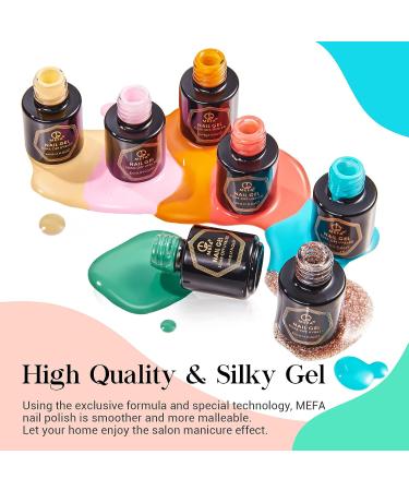 MEFA 23 Pcs Gel Nail Polish Set - Summer Bright Classic Colors with Glossy & Matte Top Coat - Starter Manicure Kit for Women - DIY Salon Gift - Buy Online on SooperMarket.com