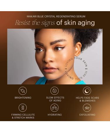 Makari Blue Regenerating Crystal Serum 1.7 OZ | Brightening & Tightening Body Serum with Natural Glutathione | Anti-Aging Dark Spot Reduction & Even Complexion - Buy Online on SooperMarket.com