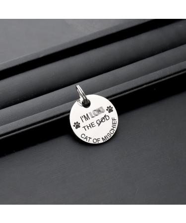 ENSIANTH Pet Collar Tags Cat of Mischief Gift Cat ID Tags Cat Owner Gift Pet ID Tags Cat Lady Gift (Cat of Mischief) - Buy Online on SooperMarket.com